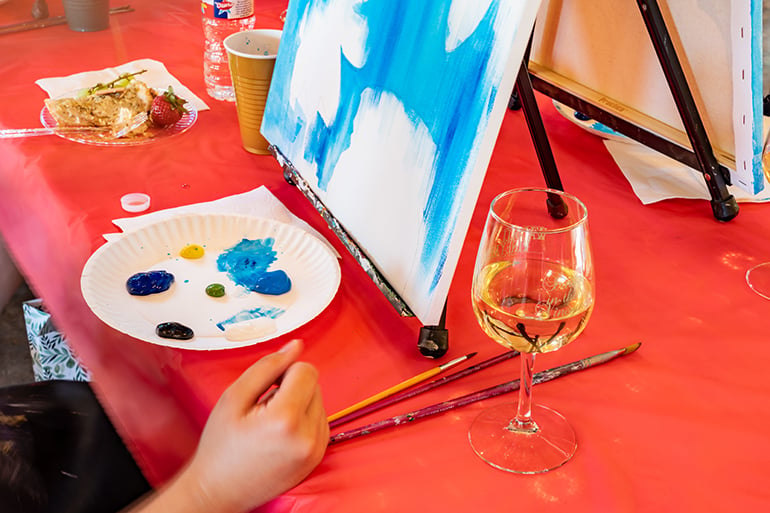 Sip & Swirl paint classes at Waddell Vineyards